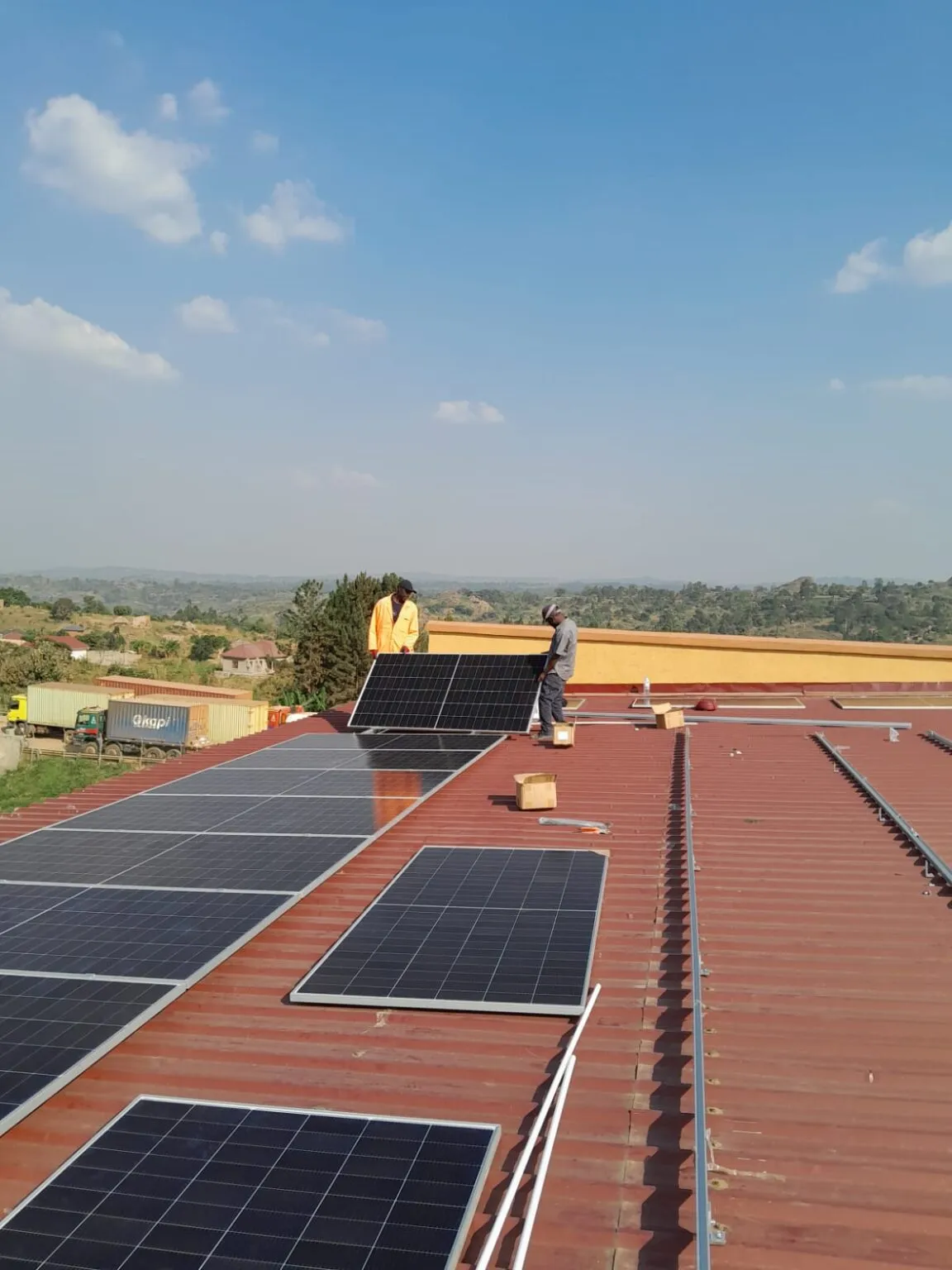 Solar Panels on Red Roof